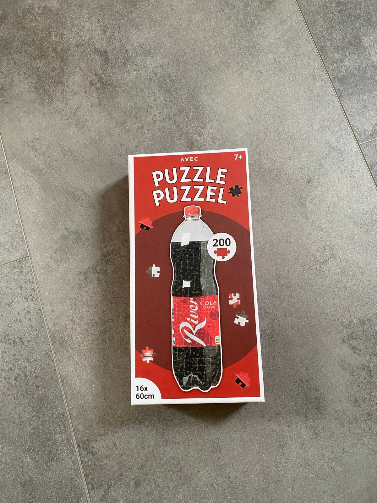 Puzzel set: Cola, Broccoli, Donut, Hamburger, Koffie, Muis, Ophalen, Gebruikt