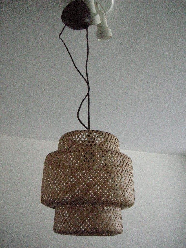 Lamp rotan Sinnerlig Ikea klein - nieuwst., Ophalen, Overige materialen, E27 (groot), Zo goed als nieuw