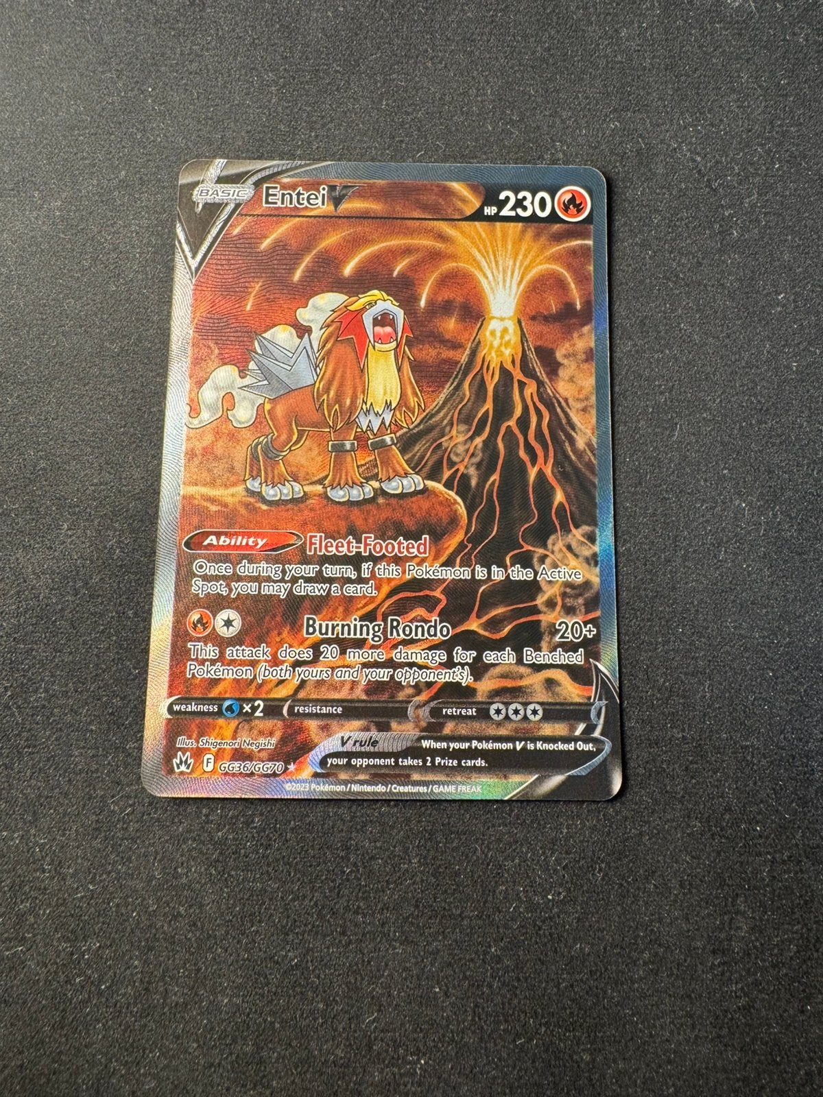 Pokemon entei V gg36/gg70, Ophalen of Verzenden, Zo goed als nieuw
