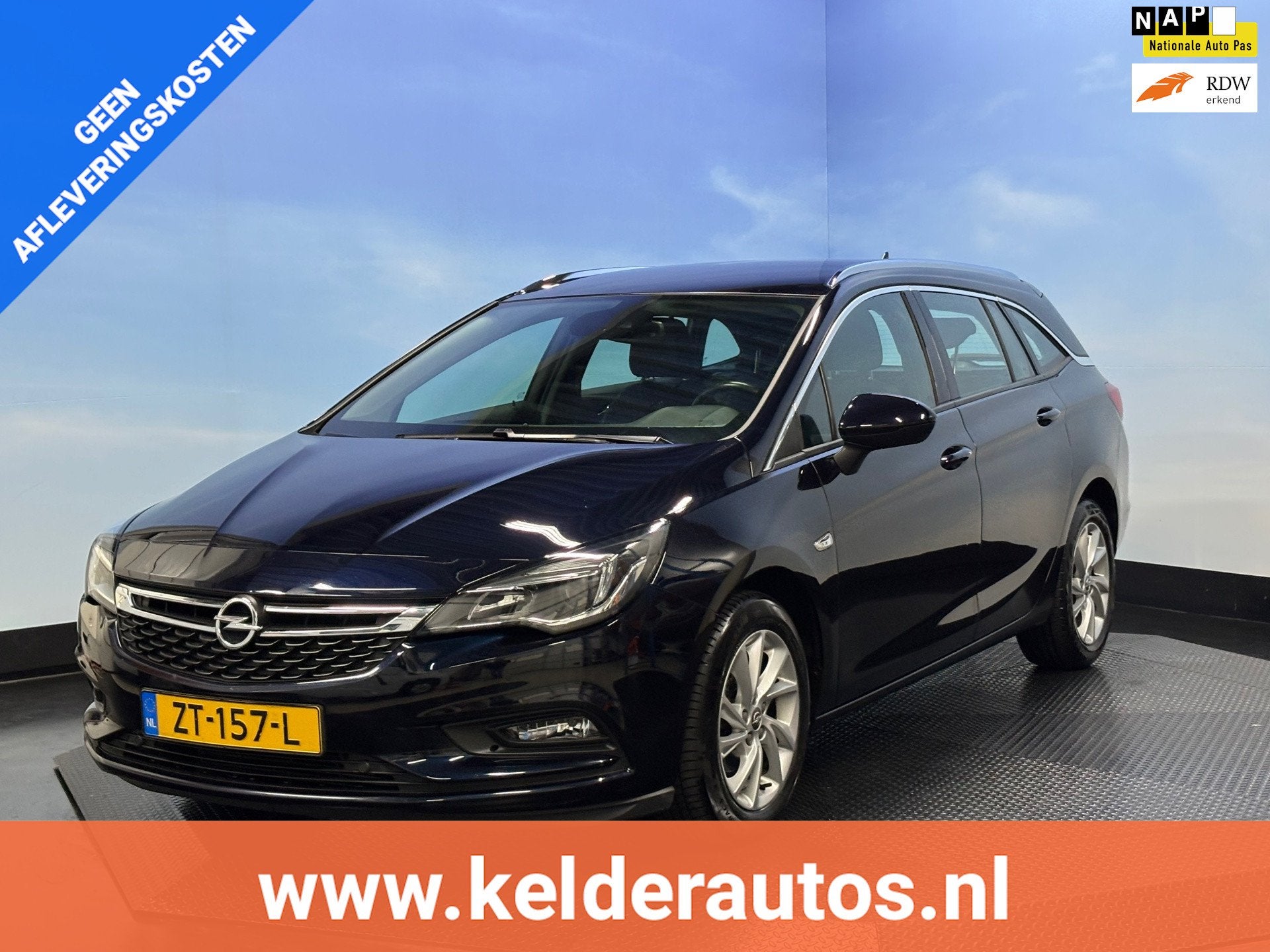 Opel Astra Sports Tourer 1.0 Turbo Business Executive Clima, Gebruikt, Euro 6, 1178 kg, Blauw