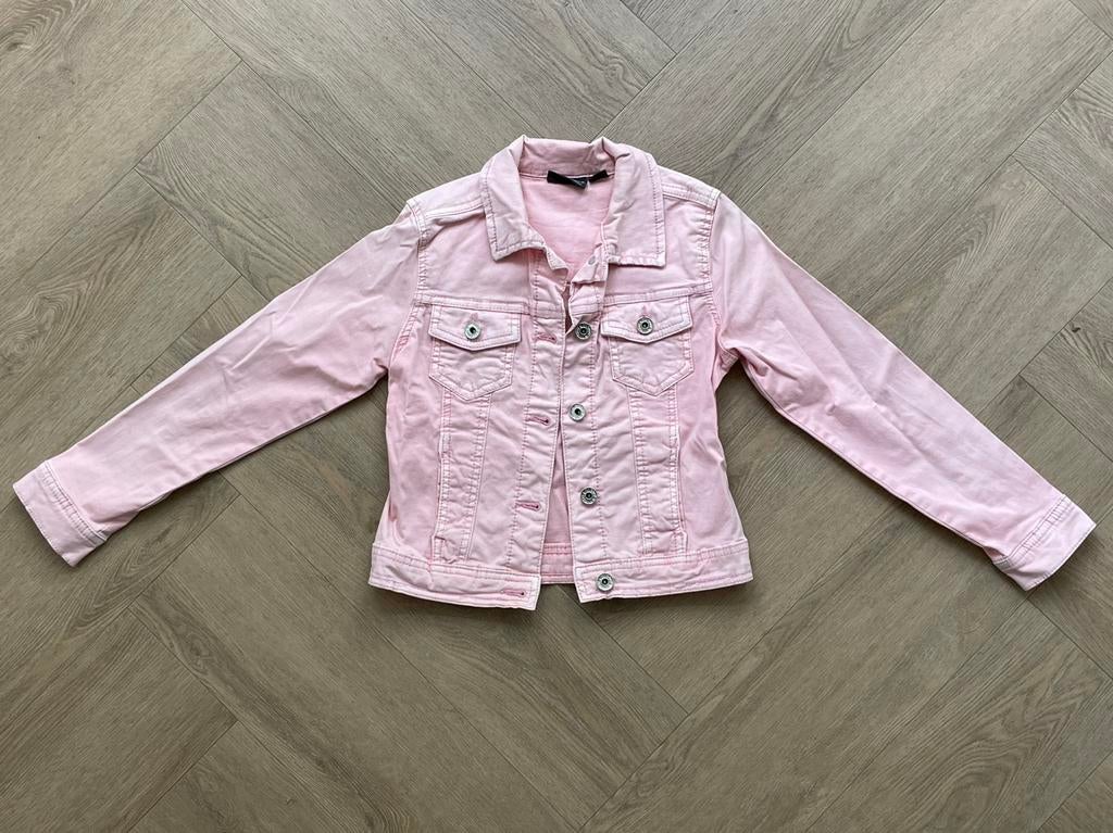 Roze spijkerjas TWODAY maat 134, Ophalen of Verzenden, Zo goed als nieuw, Meisje, Jas