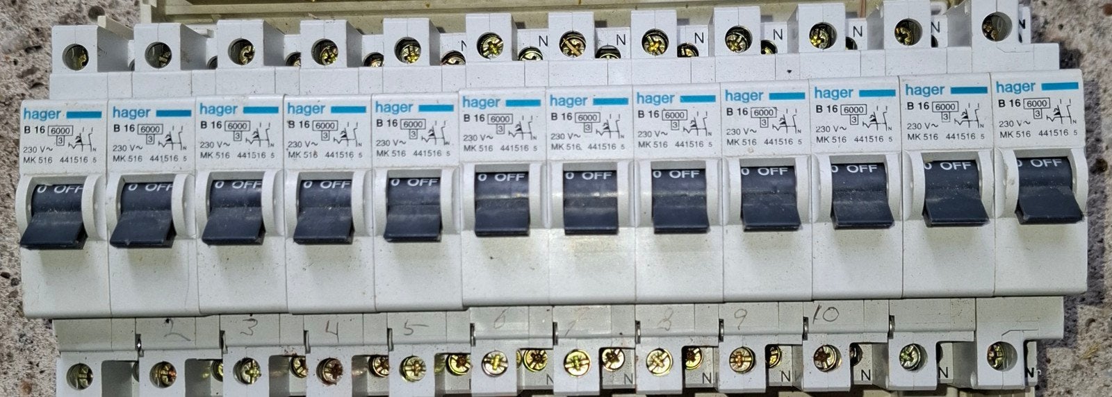 hager b16 automaten, Ophalen of Verzenden, Zo goed als nieuw, Hager, Overige typen