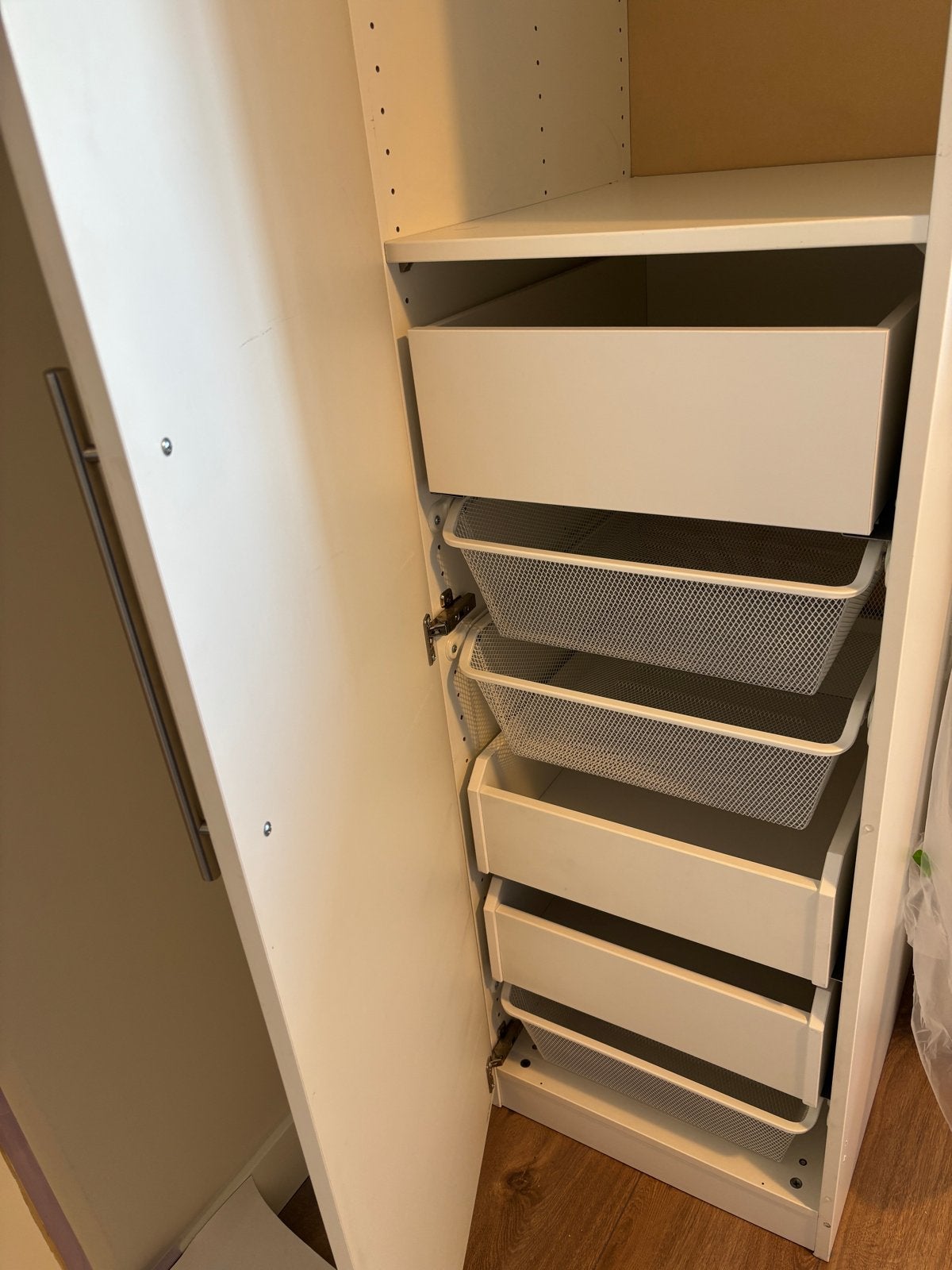 Ikea Pax kast 50x236 met hoogglans deur en lades, Huis en Inrichting, Kasten | Kledingkasten, Ophalen, Minder dan 50 cm, Gebruikt