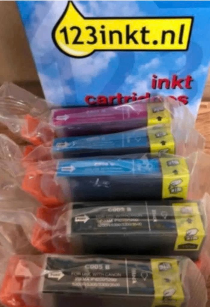 Vijf cartridges 123inktnl voor Canon Pixma iP € 5,- pst., Ophalen of Verzenden, Nieuw