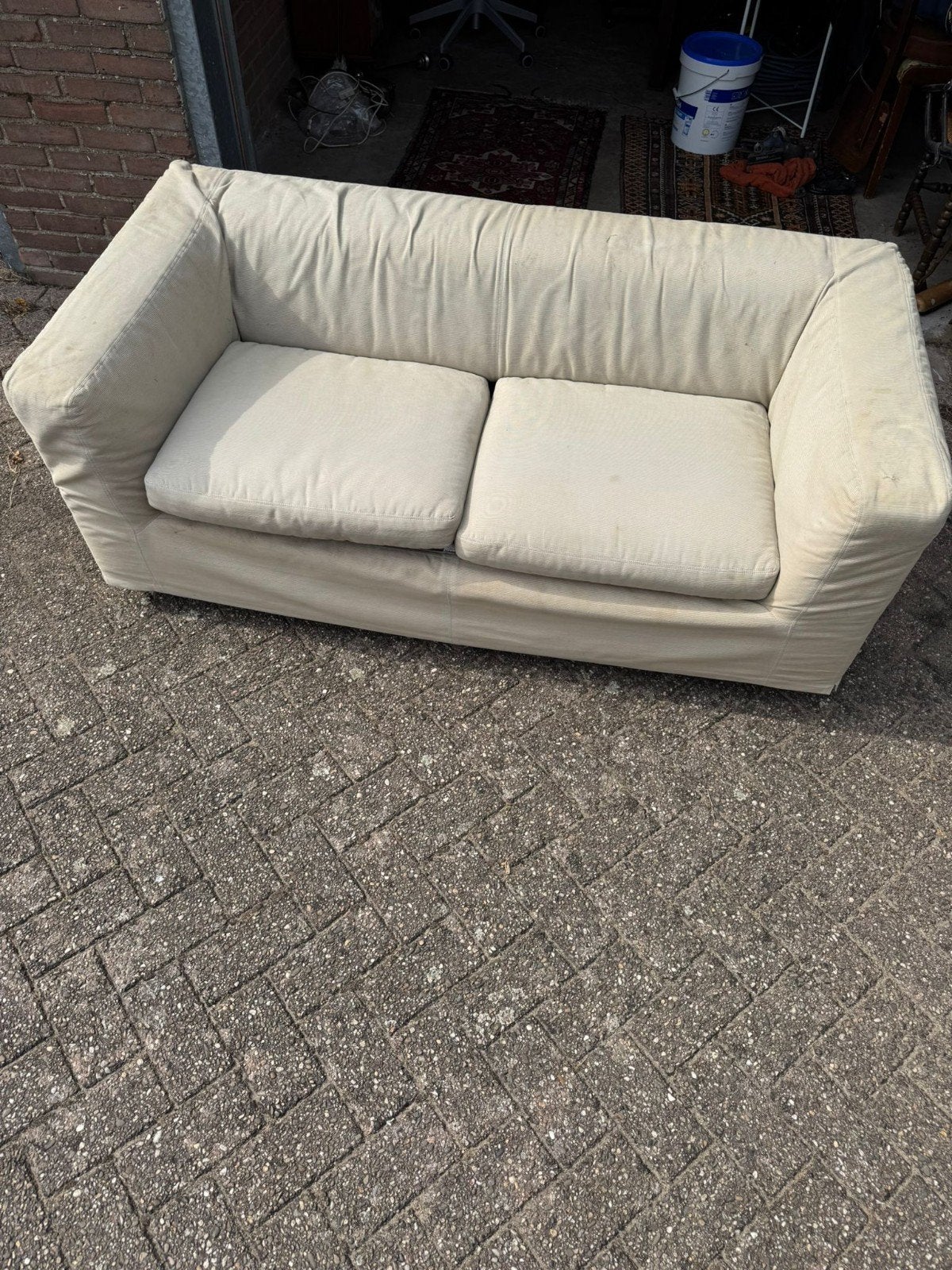 Flexform slaapbank - Comfortabel en praktisch, Ophalen, Gebruikt, Beige, Tweepersoons