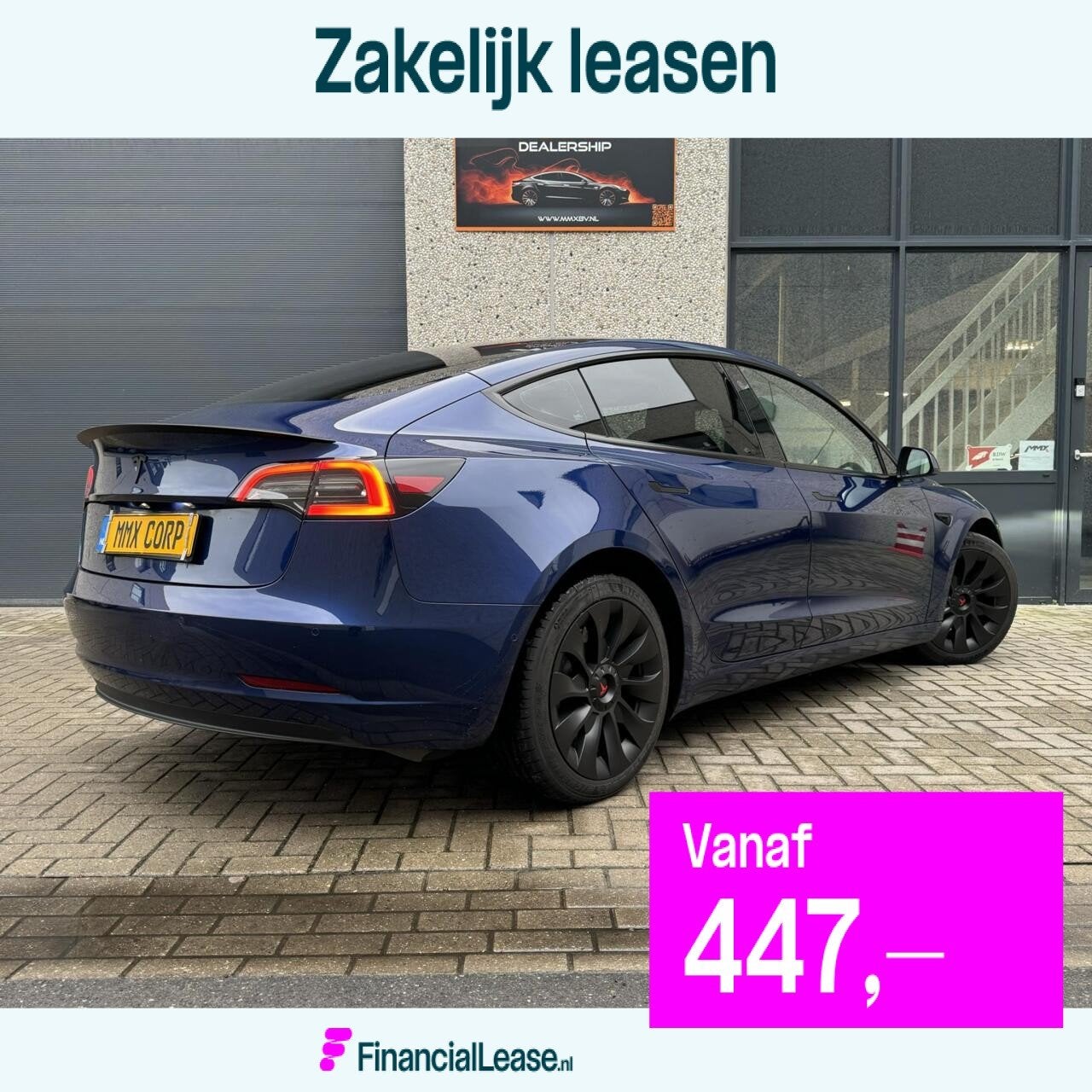 Tesla Model 3 Standard Range + MMX PACK + IAP + TREKHAAK, Auto's, Tesla, Bedrijf, Lease, Financial lease, Model 3, ABS, Achteruitrijcamera