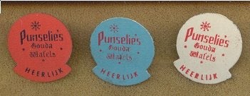 3 speldjes BEROEMDE PUNSELIE WAFELS GOUDA KLM (A9), Ophalen of Verzenden, Gebruikt, Overige onderwerpen