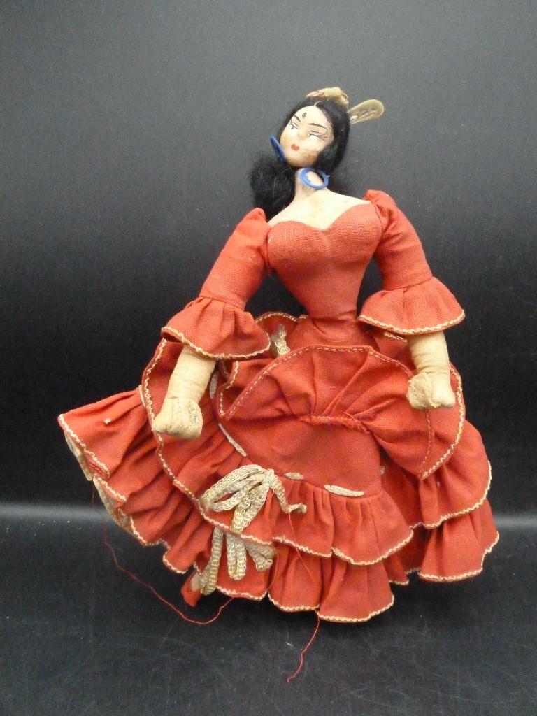 Antieke Spaanse flamenco danseres pop, Antiek en Kunst, Ophalen of Verzenden
