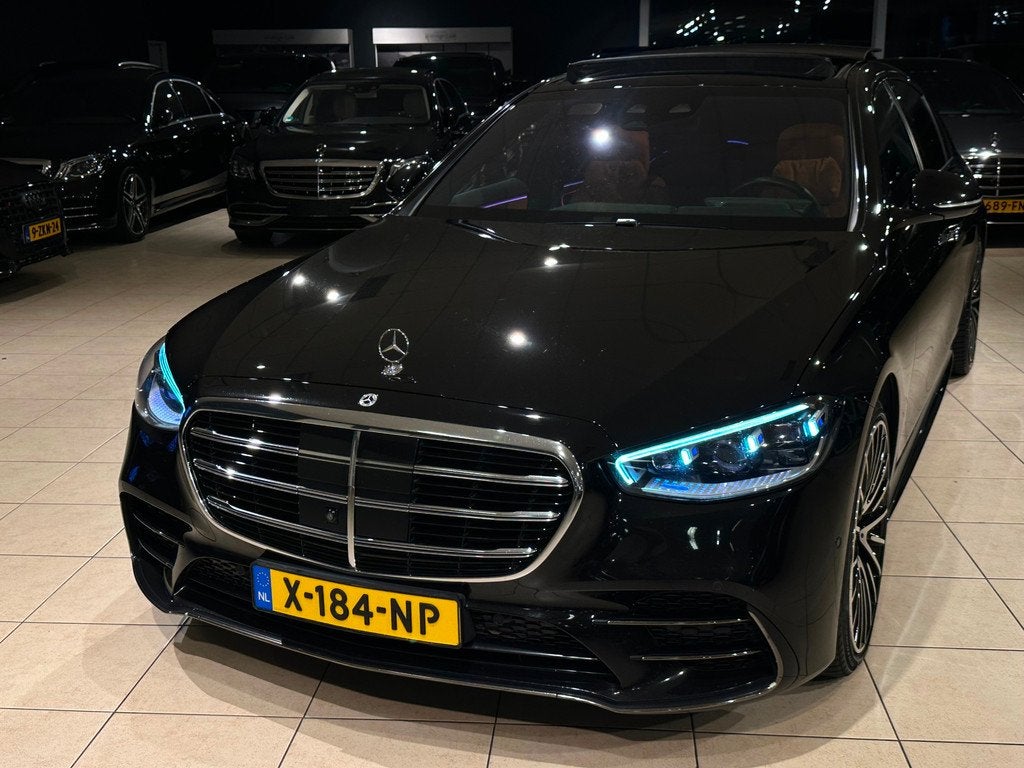 Mercedes-Benz S-klasse S 450d 4MATIC Lang AMG/BTW/MANUFAKTUR, Auto's, Automaat, Gebruikt, Euro 6, Zwart