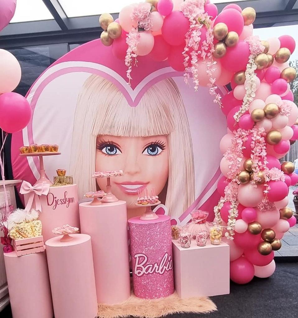 Barbie decoratie, Ophalen of Verzenden, Zo goed als nieuw, Versiering, Verjaardag