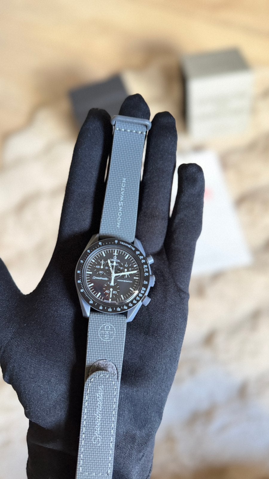 Moonswatch omega speedmaster, Sieraden, Tassen en Uiterlijk, Ophalen of Verzenden, Zo goed als nieuw, Kunststof, Swatch