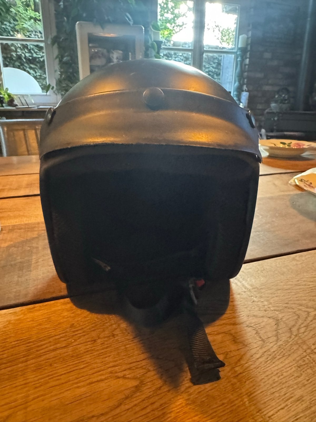Zwarte motorhelm met vizier, Ophalen of Verzenden, Tweedehands, Heren, Overige typen