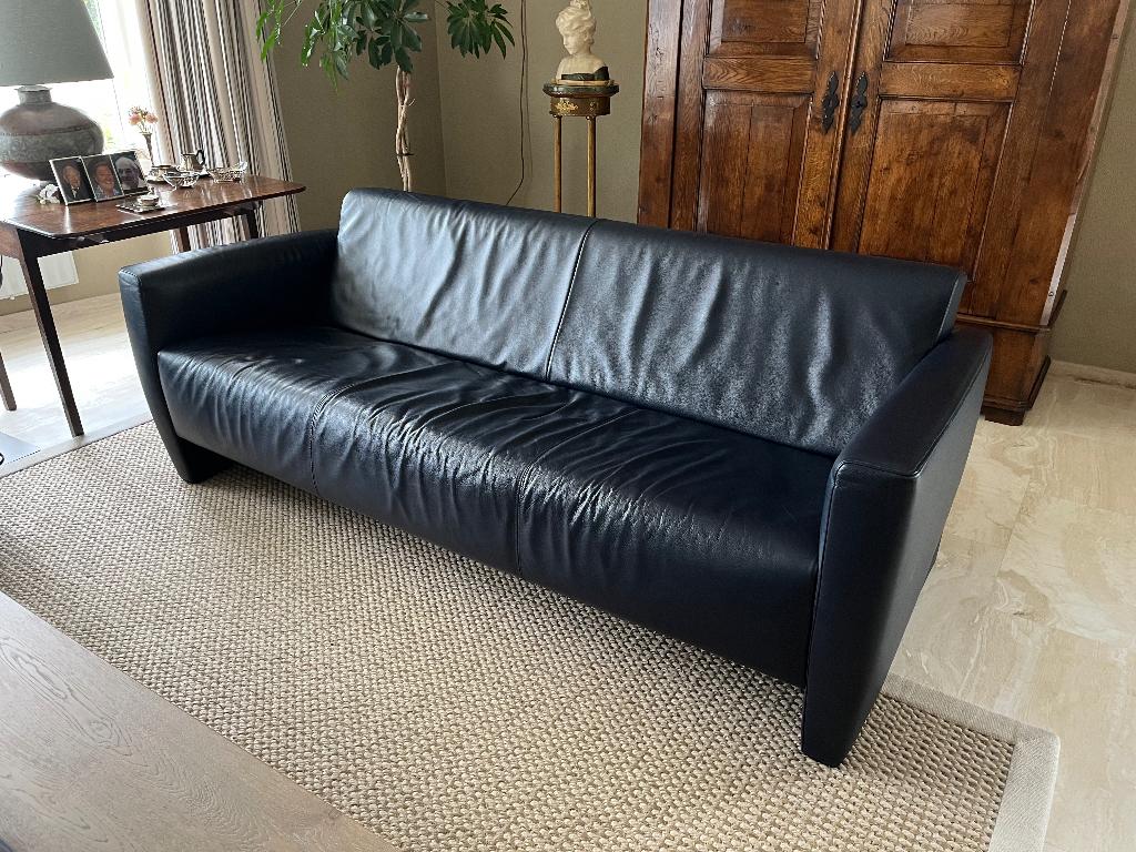 JORI leren bankstel JR-3700 blauw, Ophalen, 150 tot 200 cm, Tweepersoons, Zo goed als nieuw