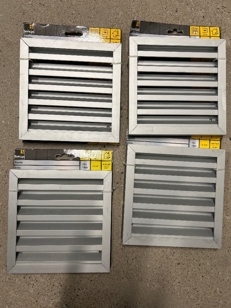 Sencys ventilatie roosters diverse maten Nieuw, Ophalen of Verzenden, Nieuw, Ventilator