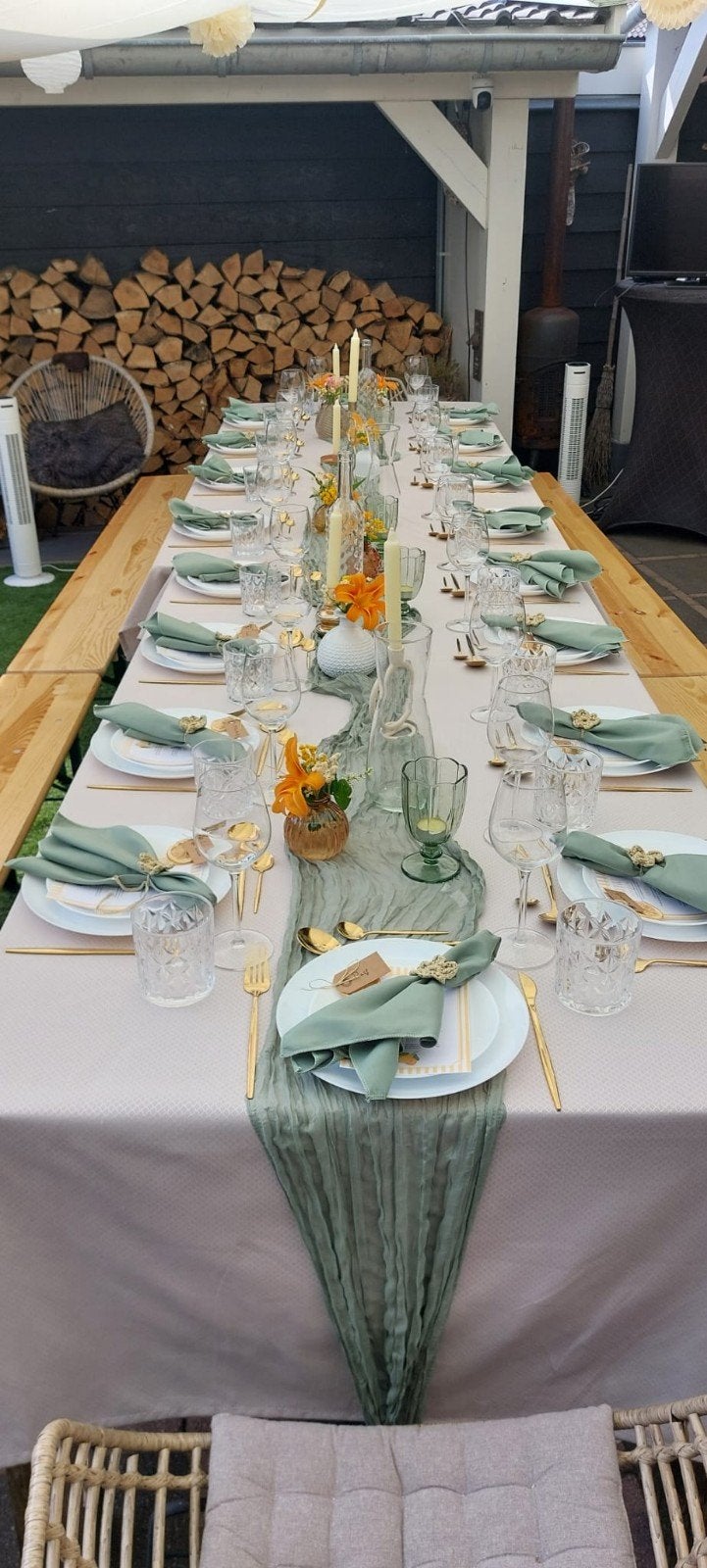 Diner servies en decoratie te huur voor max 20 personen, Ophalen, Overige
