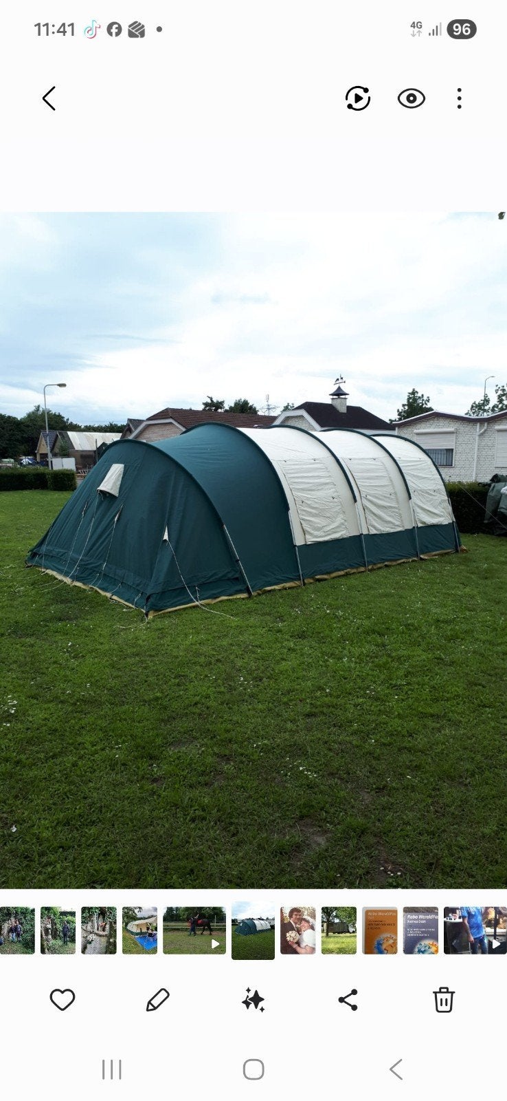 Grote kwaliteitstent met 2 vaste slaapkamers, Ophalen