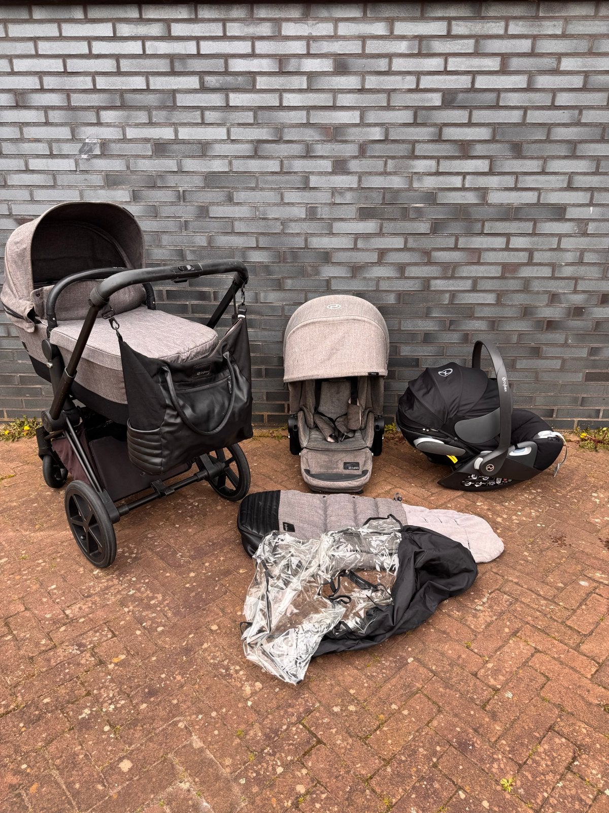 Cybex Priam Platinum 3-in-1 Set met Cloud Z i-Size & Isofix, Gebruikt, Combiwagen, Met autostoeltje, Ophalen