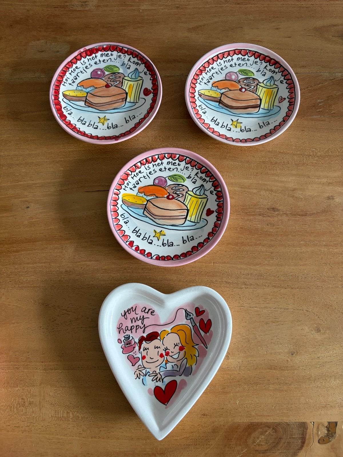 Blond Amsterdam kleine schaaltjes en hartvormig schaaltje, Ophalen, Keramiek, Blond Amsterdam, Schaal of Schalen