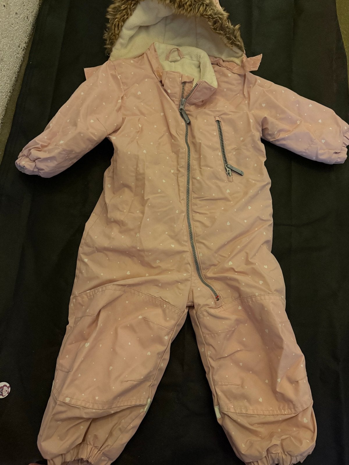 Roze H&M skipak met capuchon - maat 92, Ophalen of Verzenden, Gebruikt, Meisje