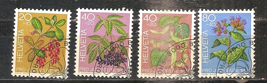 Zwitserland 1083-1086, Ophalen of Verzenden, Gestempeld