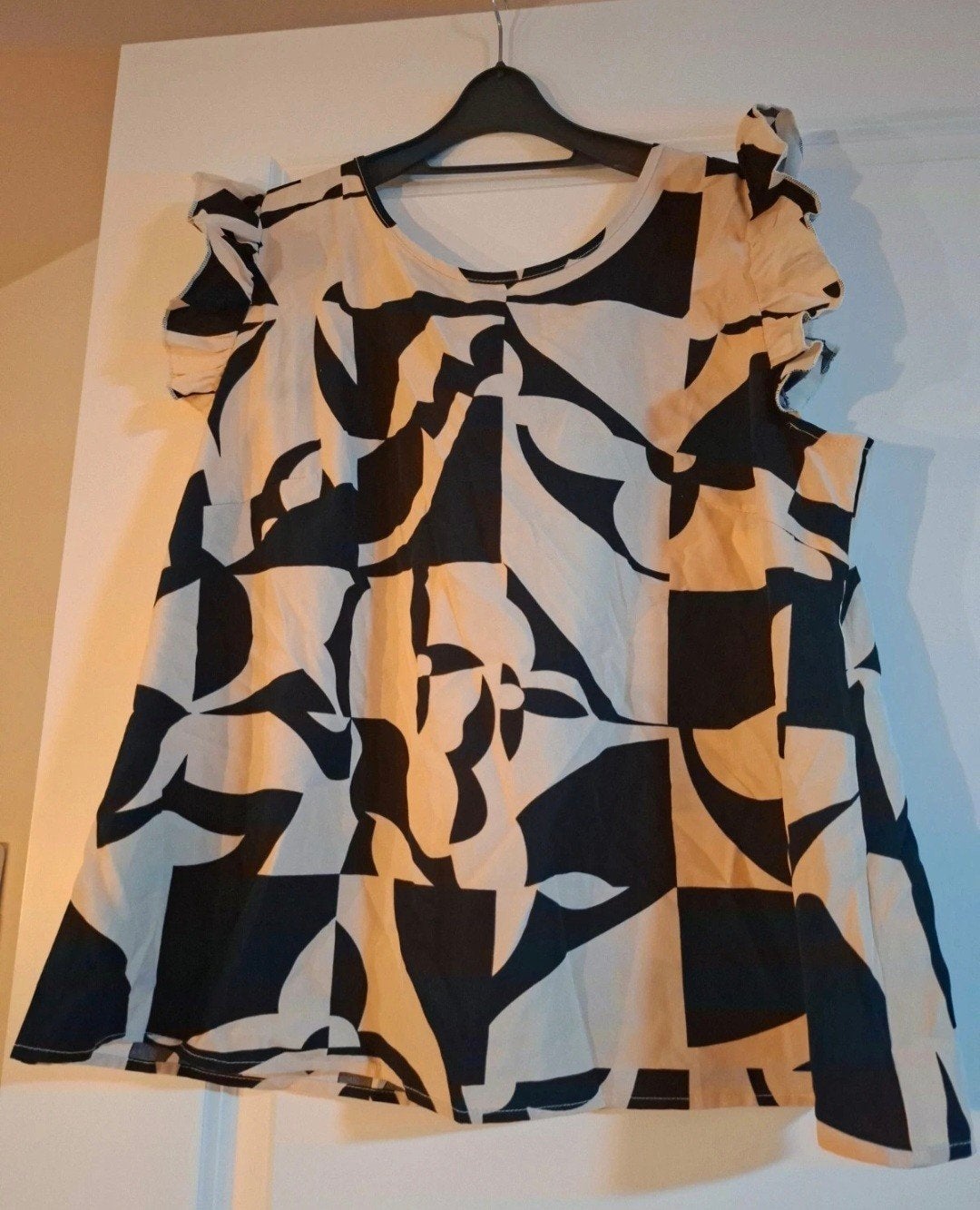 Shein Curve Blouse Zwart/Beige Maat 1XL, Kleding | Dames, Zwart, Maat 46/48 (XL) of groter, Ophalen of Verzenden, Zo goed als nieuw