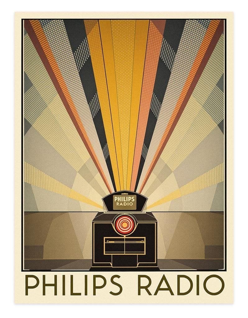PHILIPS ART DECO RECLAME Giclee print Hahnemühle #02, Verzenden
