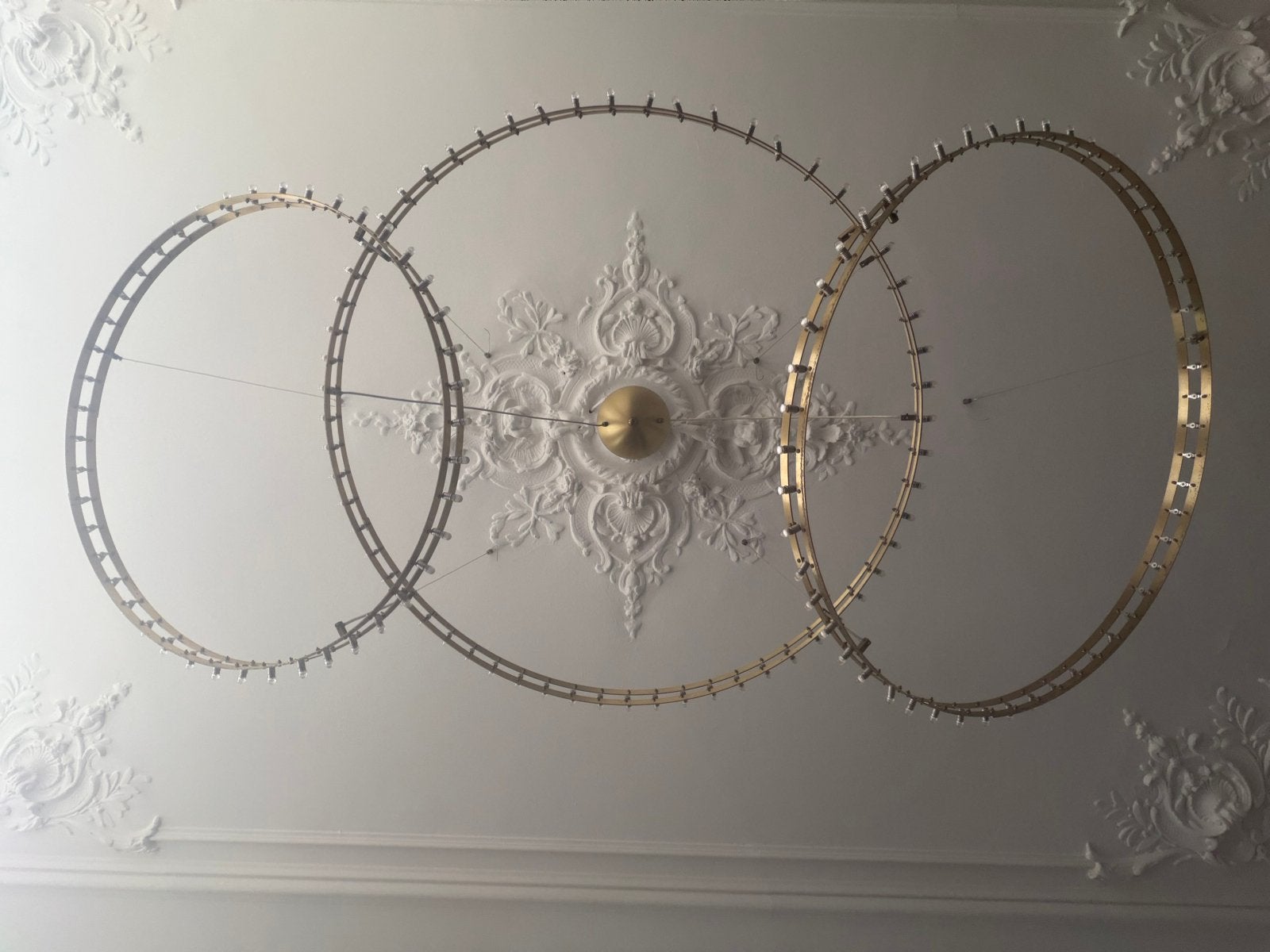 Design Quasar Citadel hanglamp 95-80-70, Ophalen, Zo goed als nieuw, Metaal, Overige fittingen