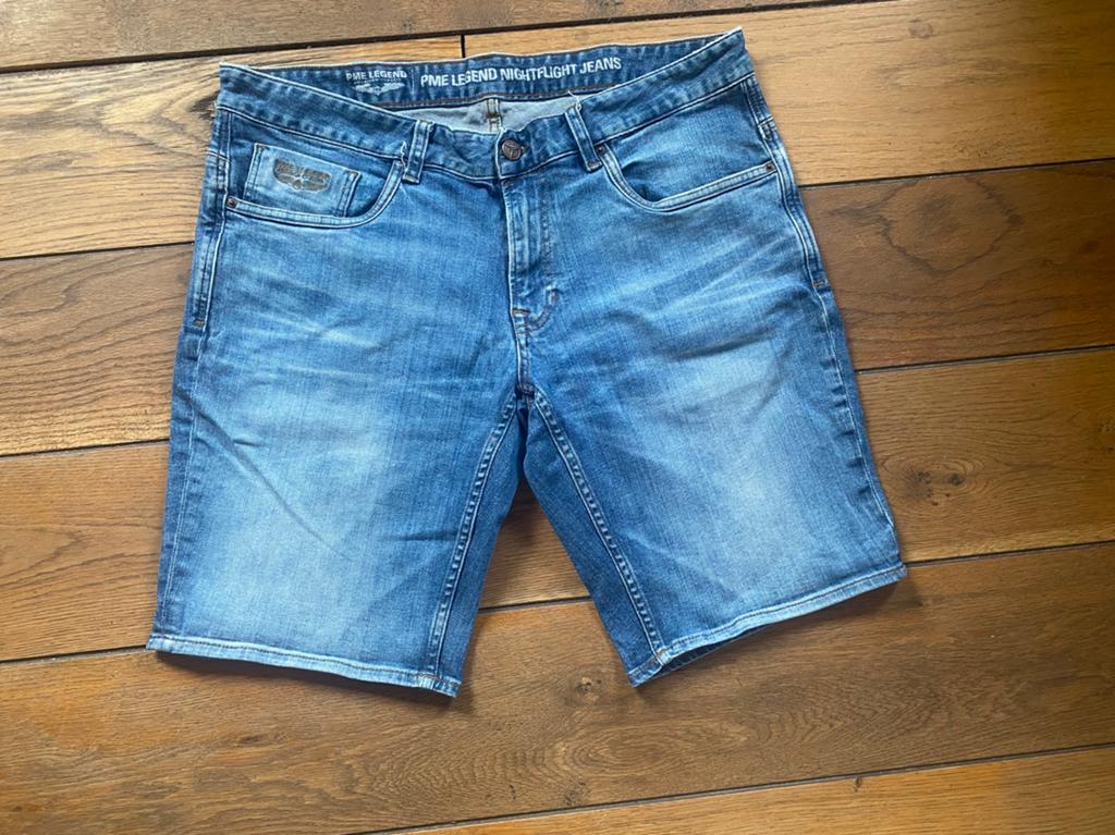 Pme legend Nightflight korte spijkerbroek broek jeans W38, W36 - W38 (confectie 52/54), Blauw, ., Ophalen of Verzenden
