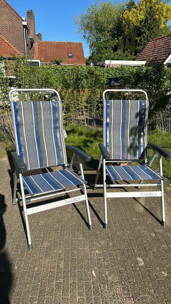 Twee standenstoele/kampeerstoelen van de anwb, Ophalen, Gebruikt