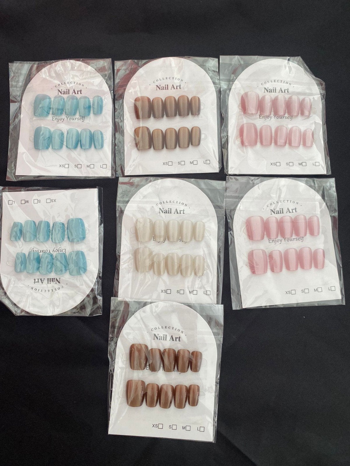 7 pakjes nepnagels - maat S - 4 verschillende kleuren, Ophalen of Verzenden