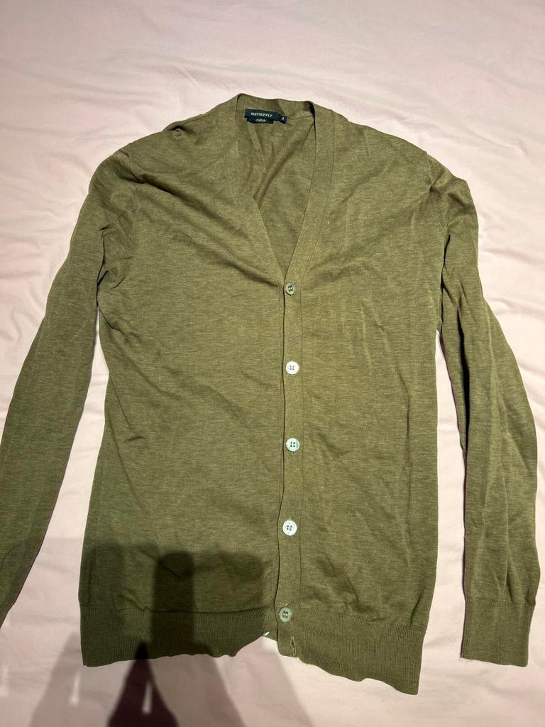 Suitsupply khaki cardigan maat S, Ophalen of Verzenden, Gedragen, Maat 46 (S) of kleiner, Groen