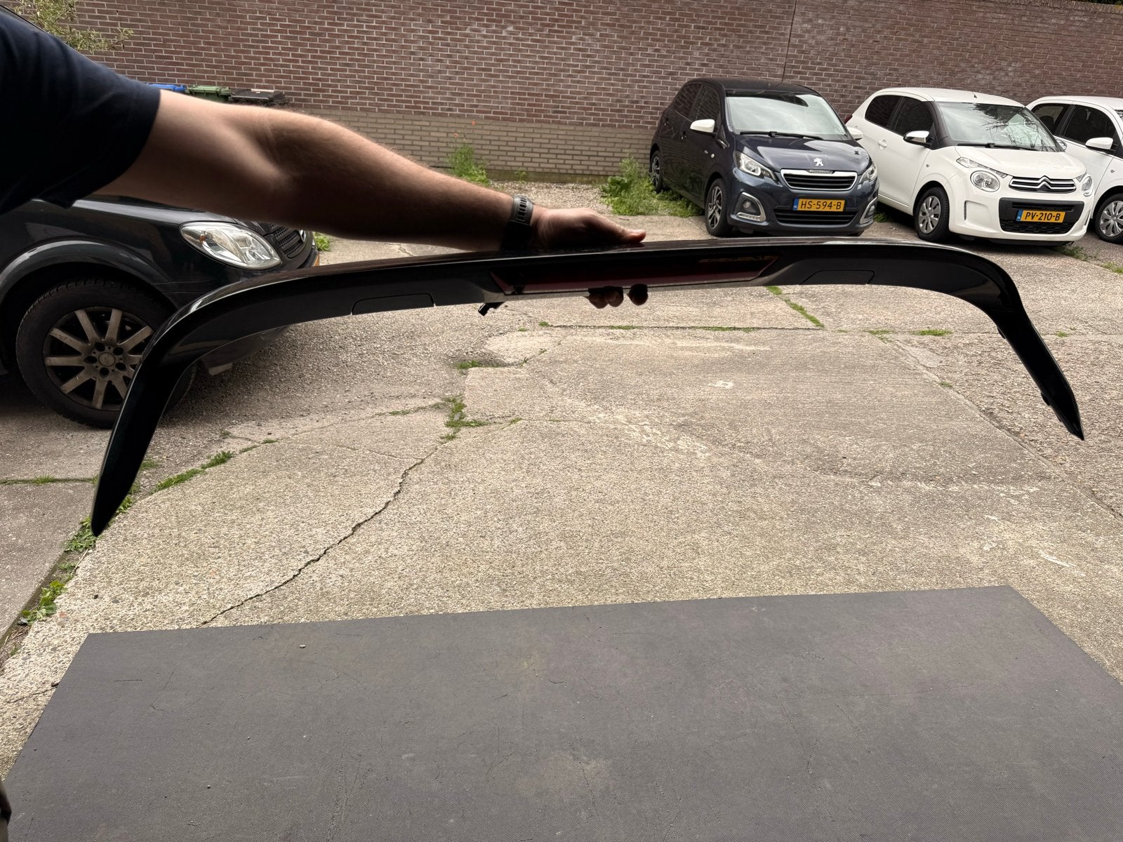 Peugeot 108 Achterspoiler met remlicht - Zwart, Ophalen of Verzenden