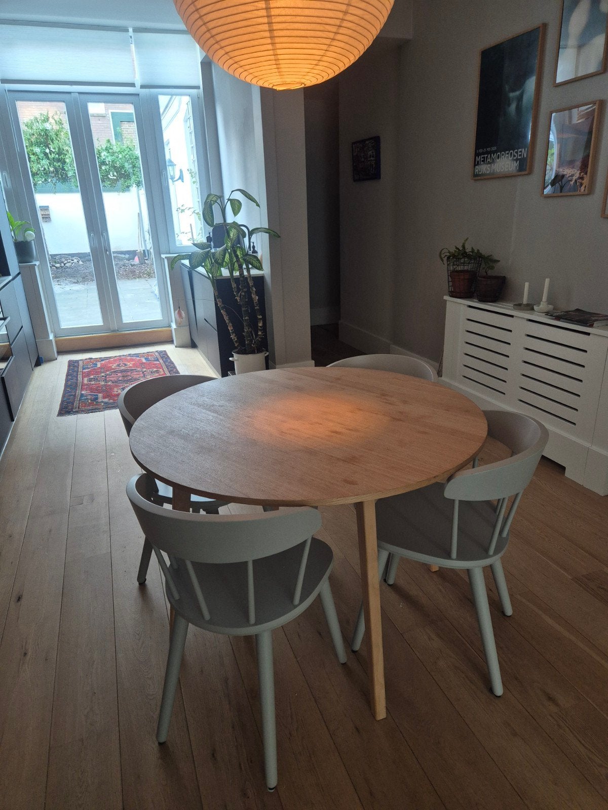 Ronde houten eettafel Olivia (Xenos), Ophalen, Gebruikt, Rond, Vier personen