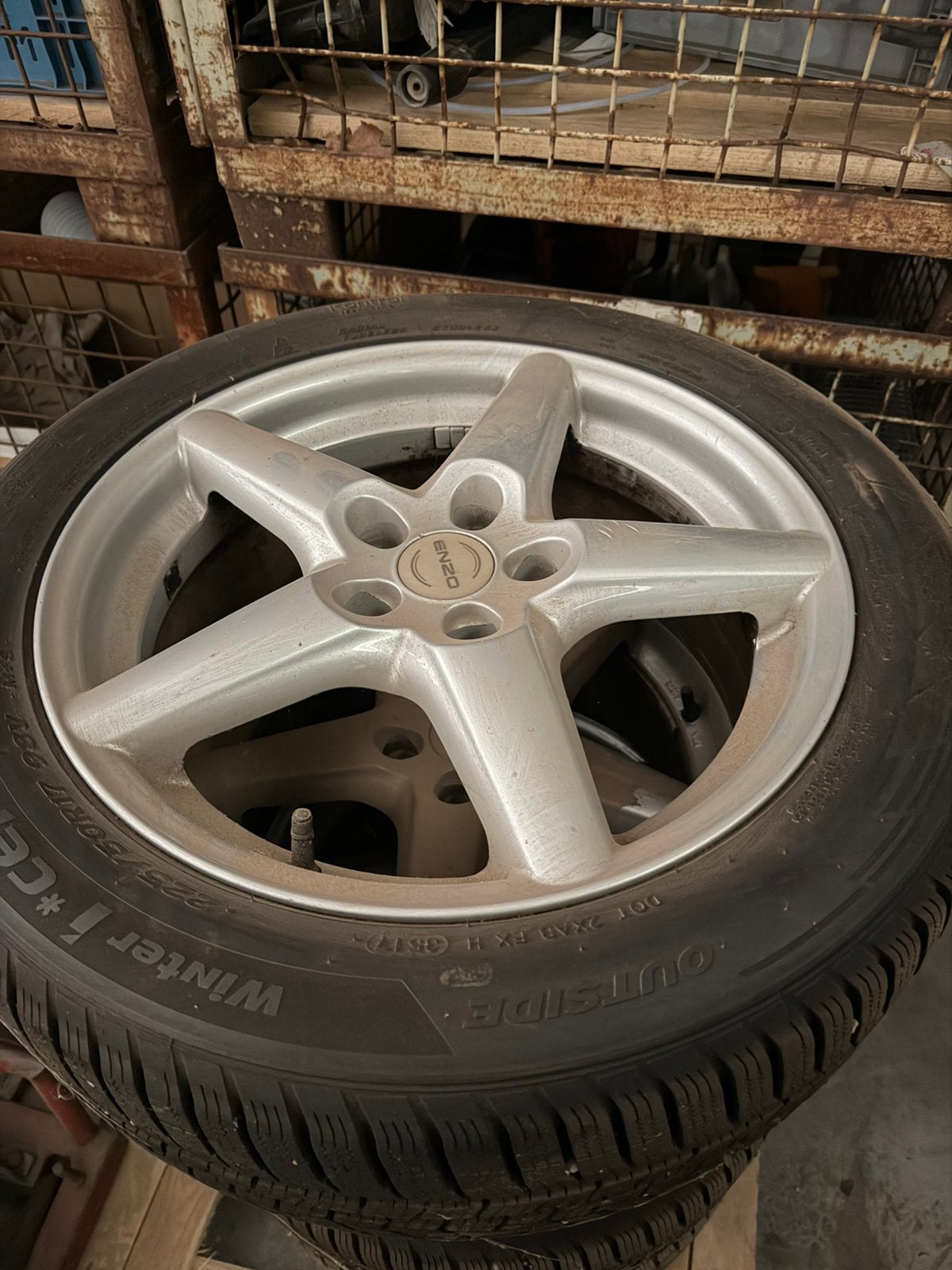 Hankook winterbanden met alu velgen Peugeot 206, Ophalen