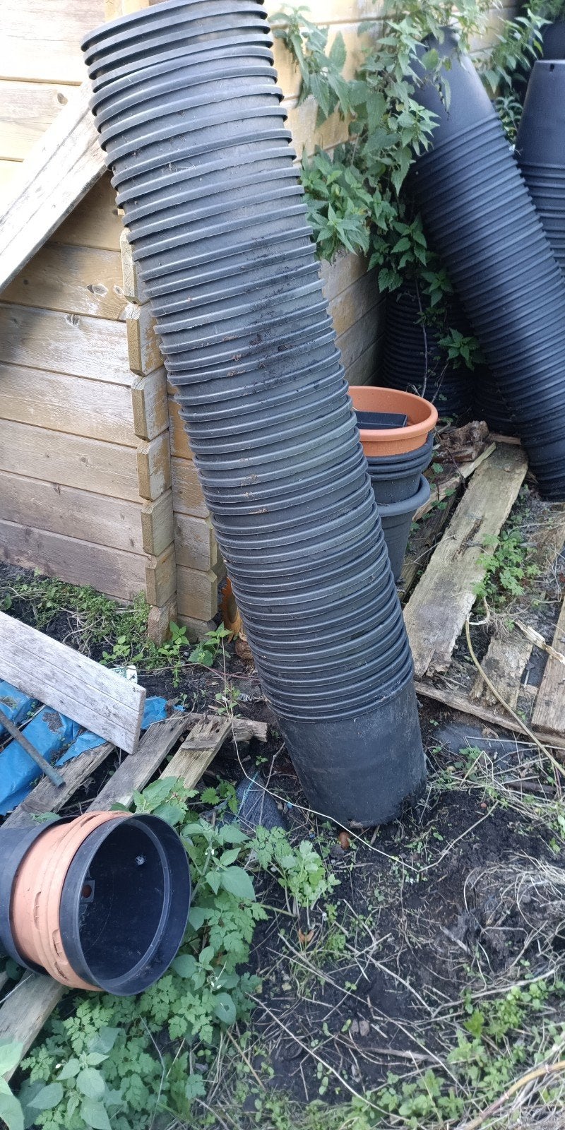 zwarte bloempot, 12 liter H 26cm, Tuin en Terras, Ophalen, Kunststof, Rond, Balkon
