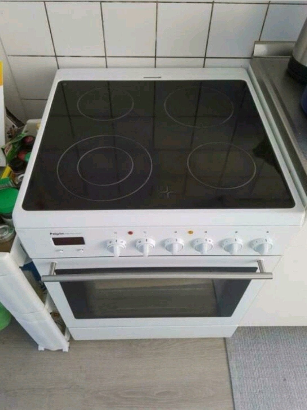 Pelgrim Keramisch fornuis met oven en gril (Perilex stekker), Ophalen of Verzenden, Grill, Keramisch, 4 kookzones