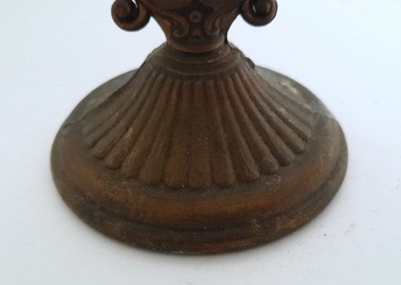 Vintage Italiaanse messing Mini Kandelaar 3-Armig Gada Italy, Ophalen of Verzenden, Zo goed als nieuw, Metaal, Kandelaar