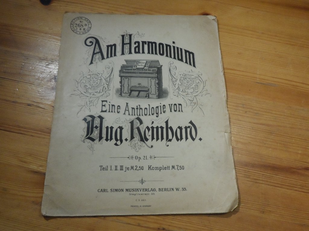 Aug. Reinhard - am harmonium, Muziek en Instrumenten, Gebruikt, Klassiek, Ophalen of Verzenden, Artiest of Componist