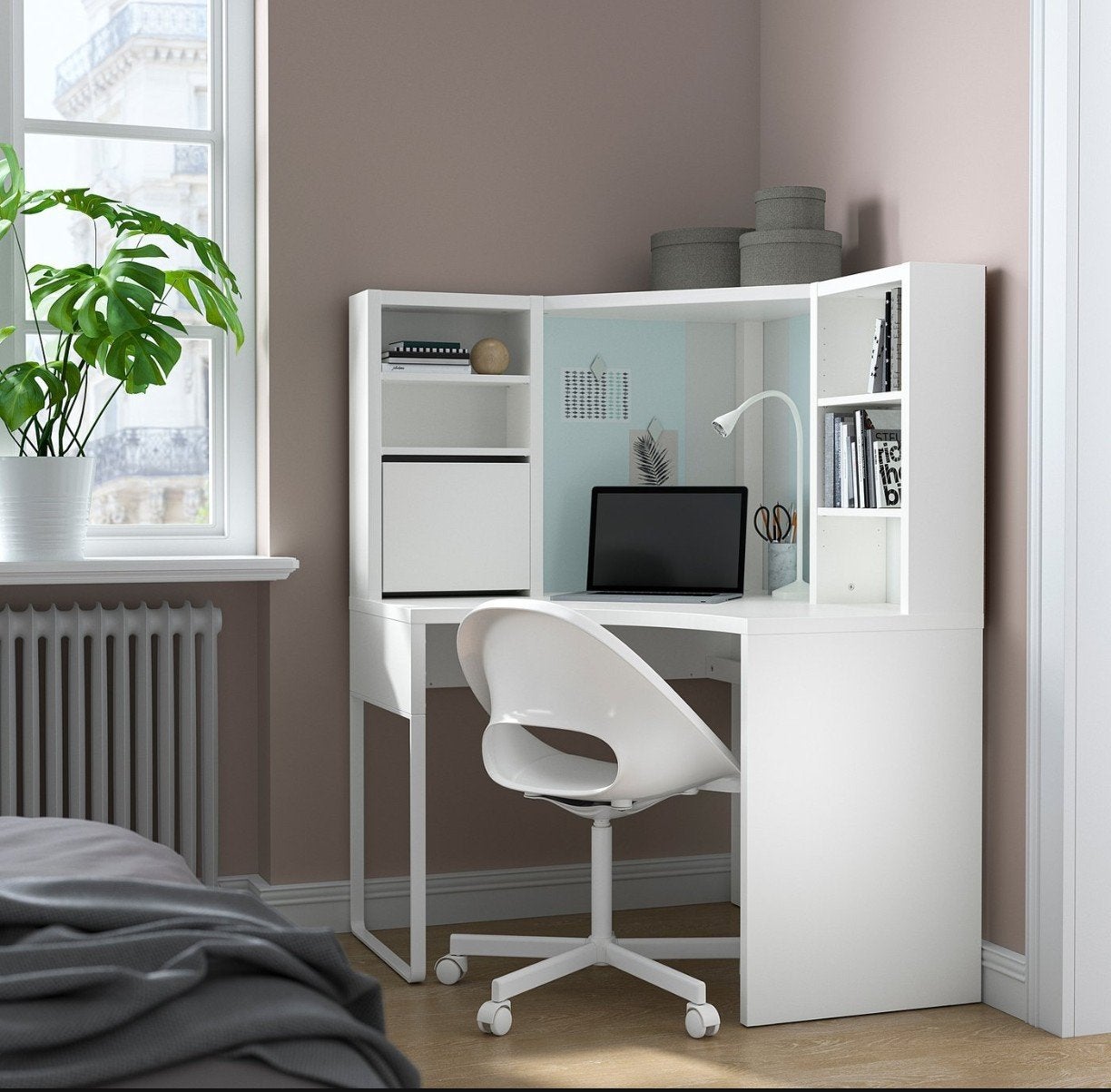 IKEA Micke Hoekbureau Wit, Ophalen, Gebruikt, IKEA, 100 cm