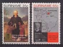 Suriname 298/9 postfris Pater Petrus Donders 1982, Postzegels en Munten, Ophalen of Verzenden, Postfris