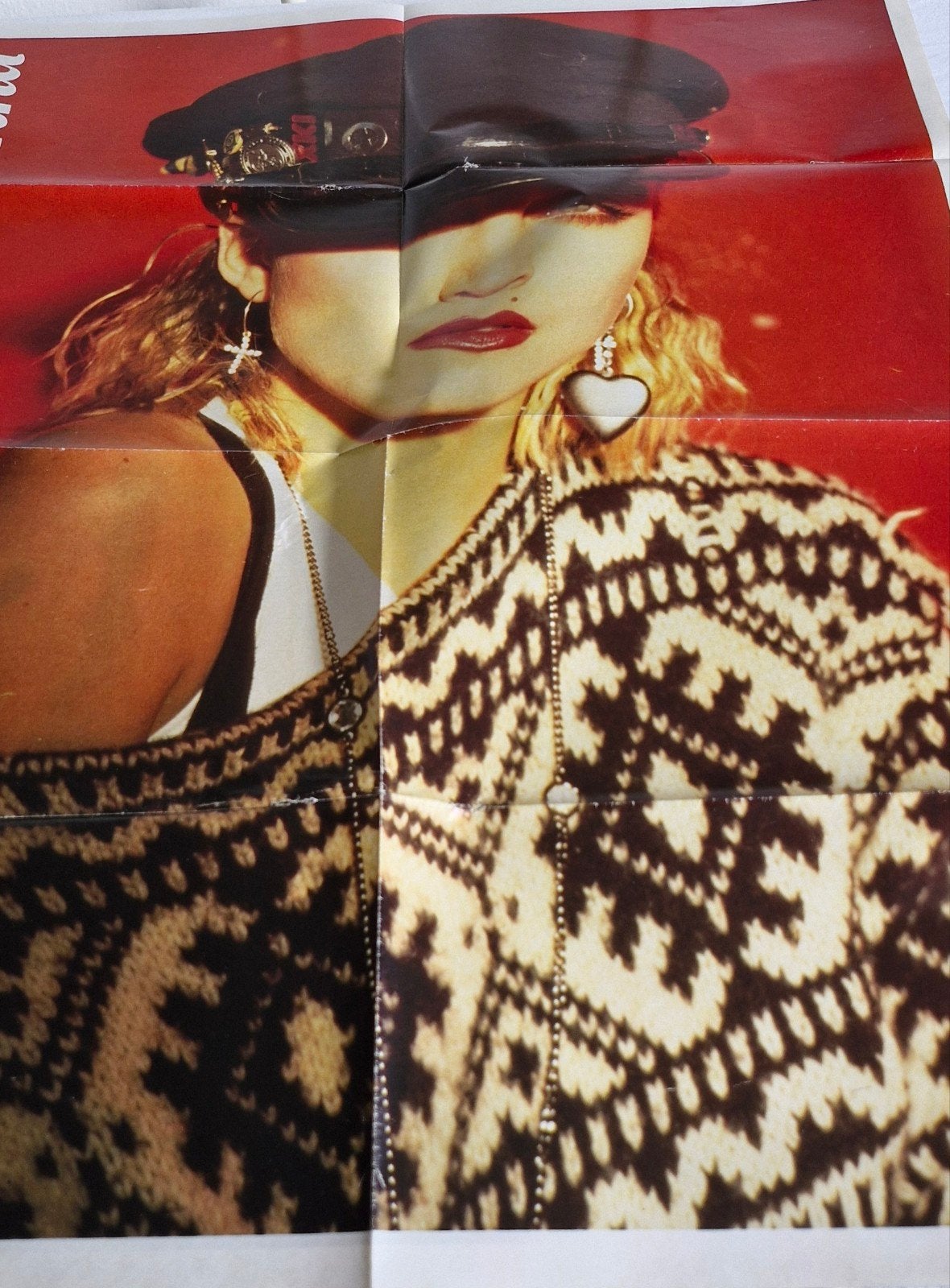 Vintage Poster: Philip Michael Thomas & Madonna (Jaren '80), Ophalen of Verzenden, A1 t/m A3, Muziek, Rechthoekig Staand