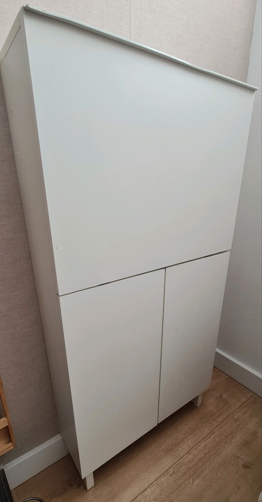 IKEA Ludvig Secretaire / Compact Bureau & Opbergkast – Wit, Ophalen, Gebruikt