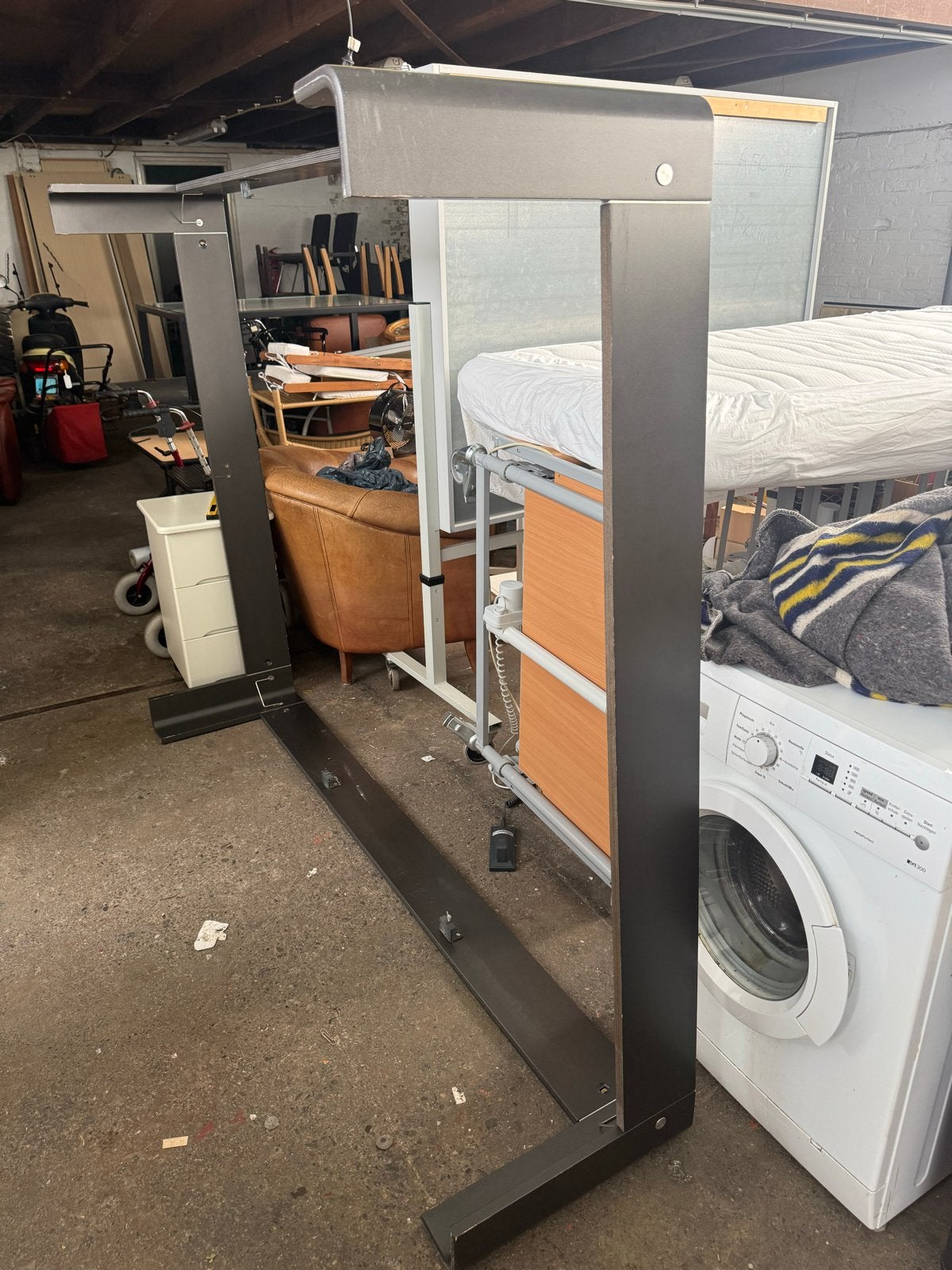 Auping bed 160x190 met nachtkastjes en matrassen, Huis en Inrichting, Slaapkamer | Bedden, Gebruikt, Zwart, Tweepersoons, Metaal