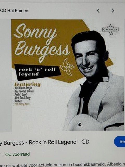 Sonny Burgess Rock & Roll Legend en originele handtekening., Ophalen of Verzenden, Zo goed als nieuw, Overige typen, Gesigneerd