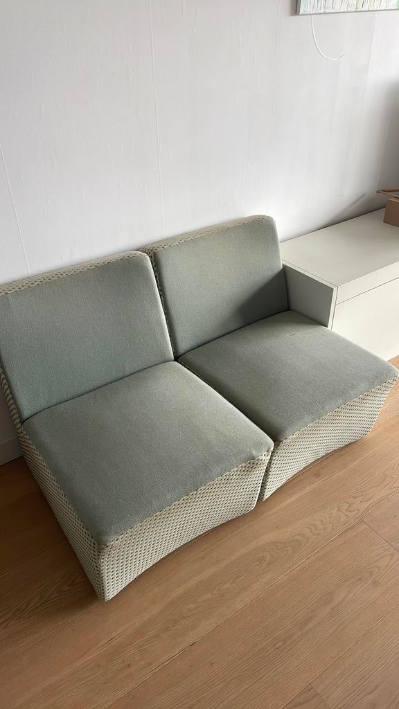 Originele Mobitec/Ahrend Mileto 2x stoel of 1 x bank, Huis en Inrichting, Banken | Bankstellen, Ophalen, Gebruikt, Gelderland Vintage Ikea Stock Block Montel Midcentury