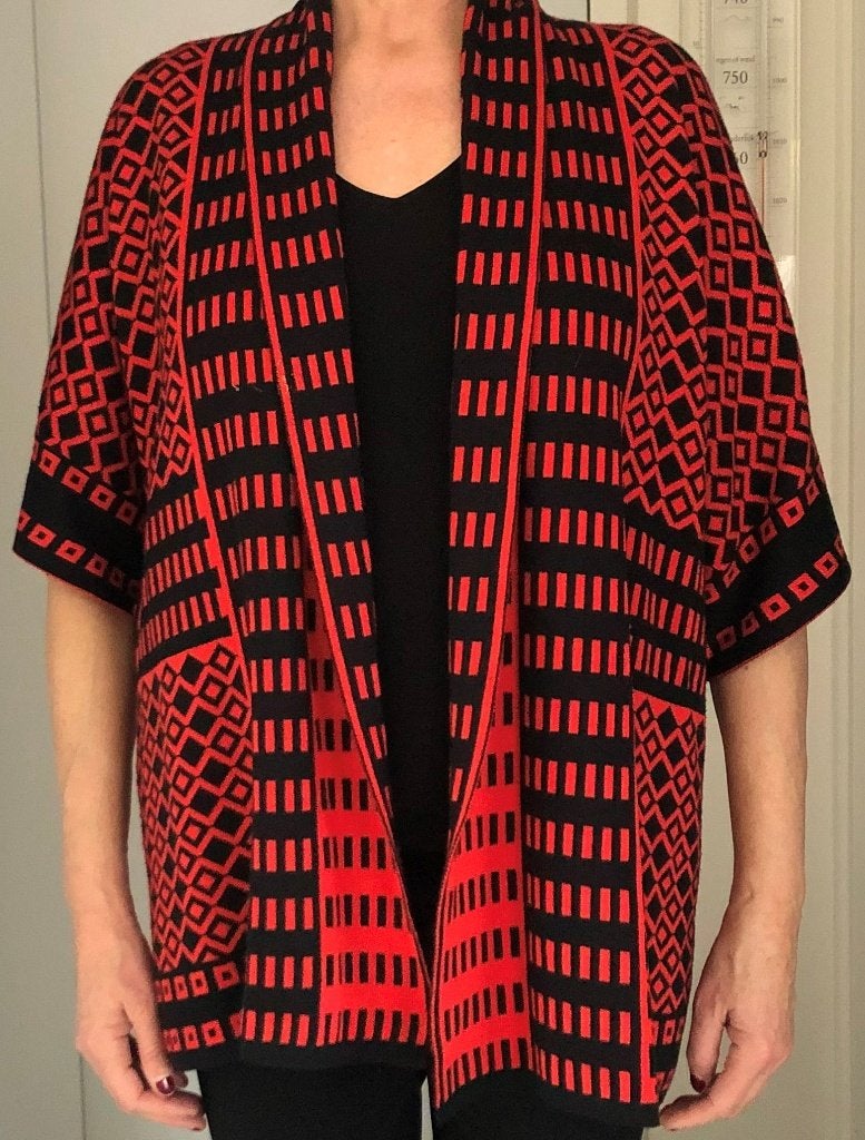 VERPASS Mooi tuniek vest Rood/Zwart mt 44, Verpass, Maat 42/44 (L), Ophalen of Verzenden, Zo goed als nieuw