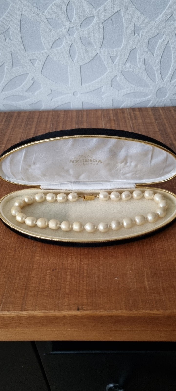 Vintage Monet choker parelketting immitatie pearl ketting, Ophalen of Verzenden, Gebruikt, Wit, Overige materialen
