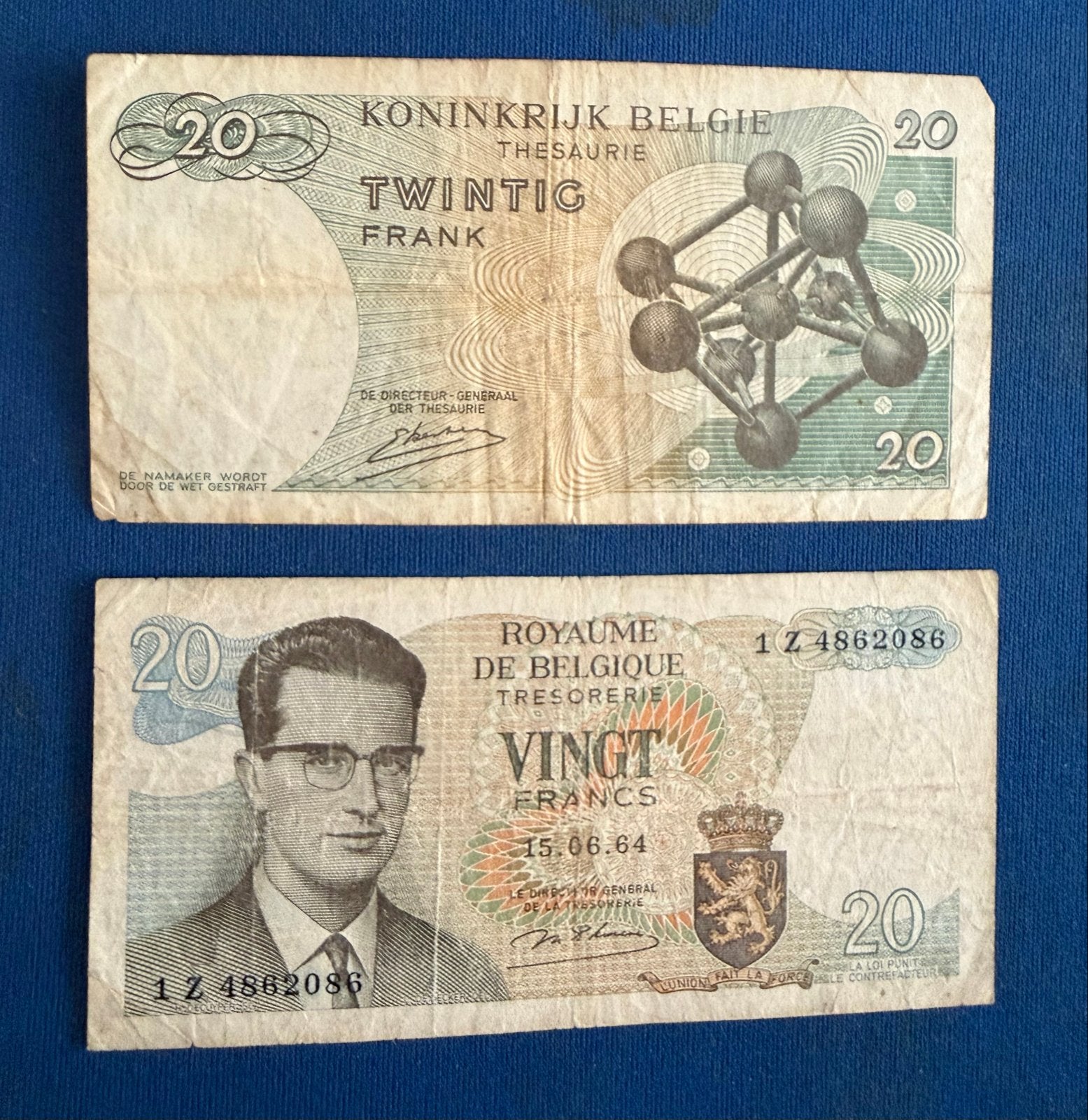 20 Frank Belgische bankbiljetten 1964, Postzegels en Munten, Ophalen of Verzenden, Setje