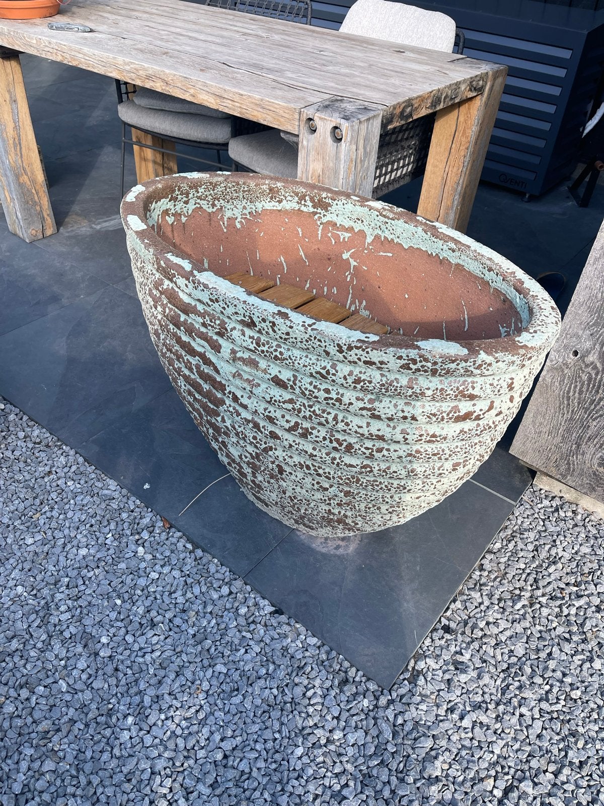 Grote terracotta bloempotten voor buiten/binnen, Ophalen, Gebruikt, 40 cm of meer, Rond