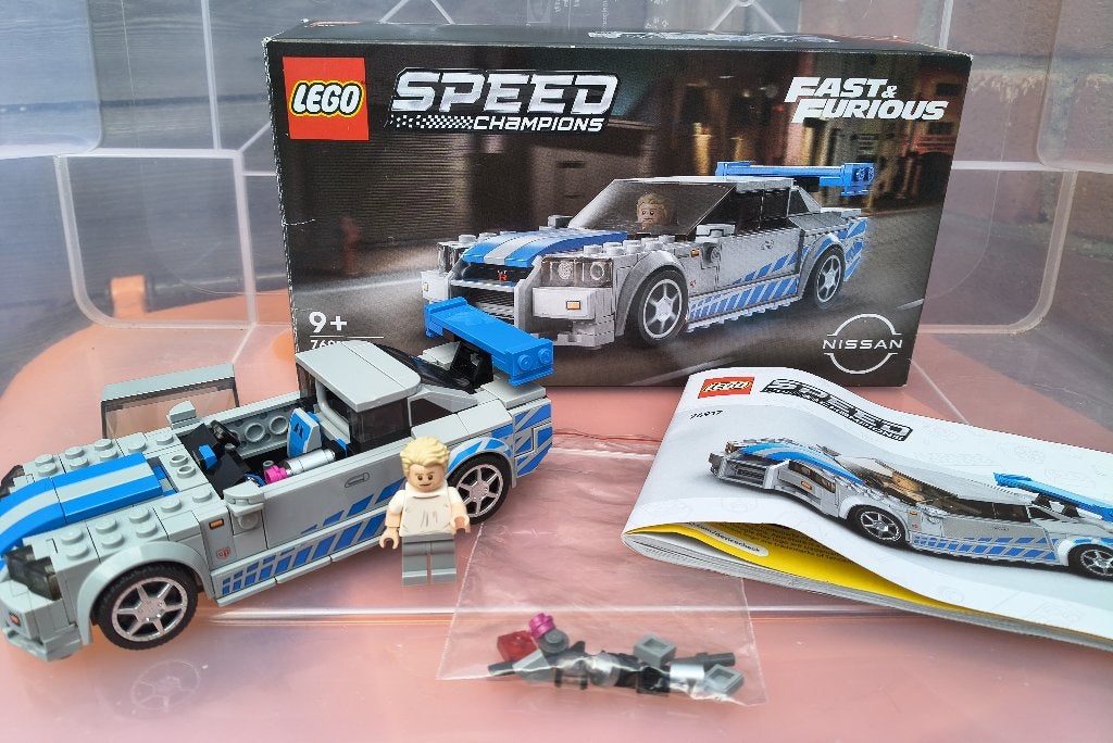 Lego 76917 - 2 Fast 2 Furious Nissan Skyline GT-R (R34), Gebruikt, Lego, Compleet, Complete set
